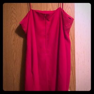 Red short evening dress with jacket